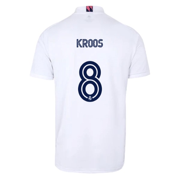 Maillot Football Real Madrid Domicile NO.8 Kroos 2020-21 Blanc